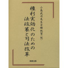 権利実効化のための法政策と司法改革